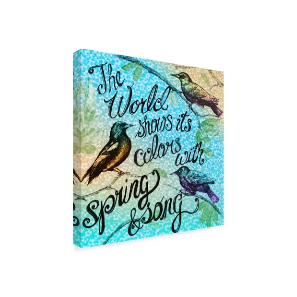 Art Licensing Studio 'Birdie Words I' Canvas Art,14x14